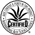 International Aloe Science Council logo aloe barbadensis miller organic
