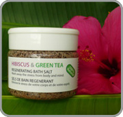 sels de bain hibiscus et green tea sels de bain regenerant a la flaure d'hibiscus et au the vert